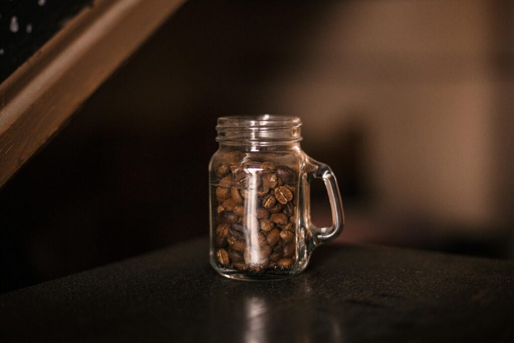 coffee stored in a jar