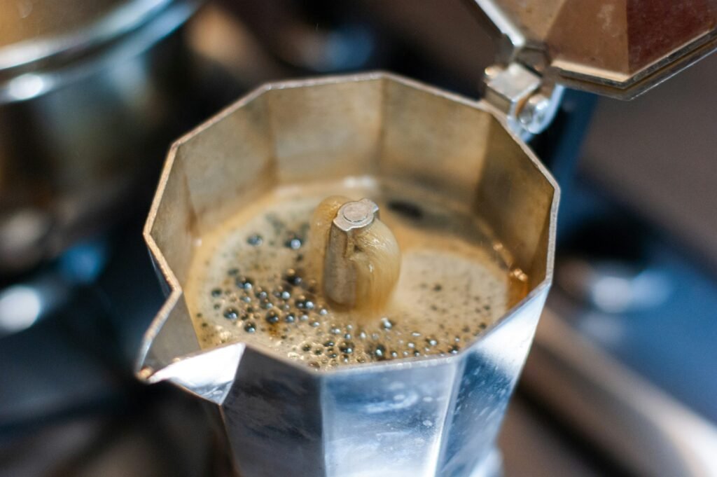 coffee made in moka pot